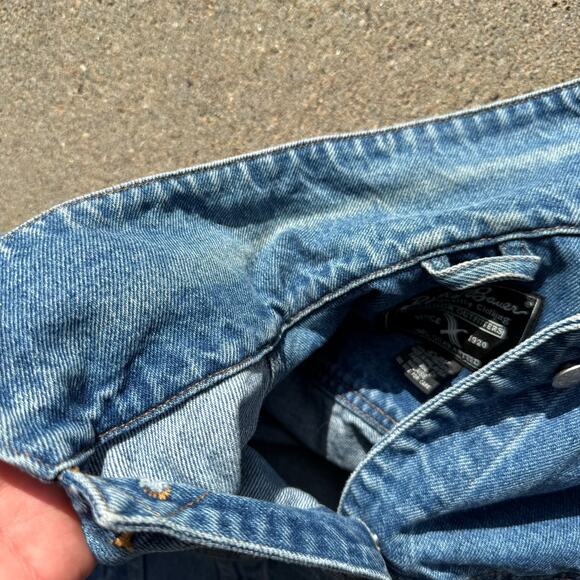 Vintage Y2K Eddie Bauer Jean Trucker Jacket Blue Denim Womens XXL gorpcore boho - Picture 10 of 10